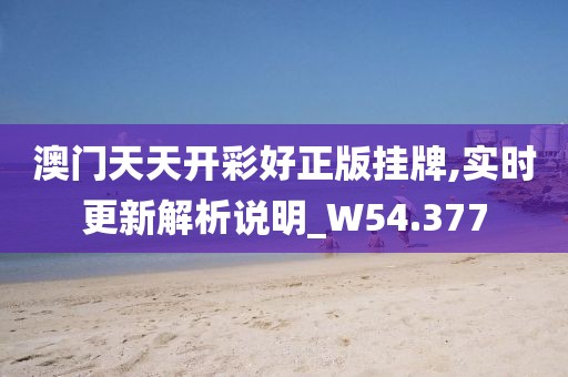 澳门天天开彩好正版挂牌,实时更新解析说明_W54.377