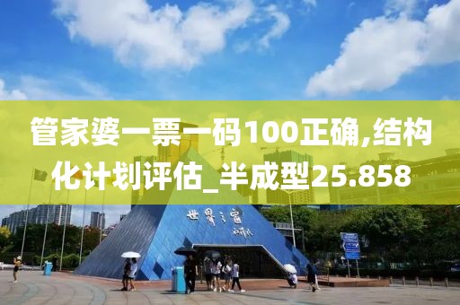管家婆一票一码100正确,结构化计划评估_半成型25.858