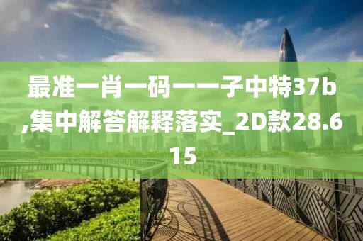 最准一肖一码一一子中特37b,集中解答解释落实_2D款28.615