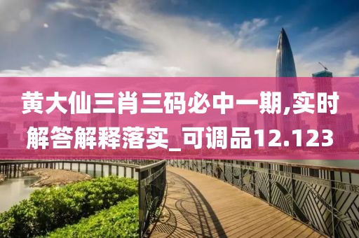 黄大仙三肖三码必中一期,实时解答解释落实_可调品12.123