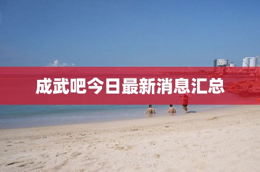 成武吧今日最新消息汇总