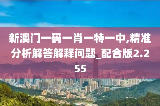 新澳门一码一肖一特一中,精准分析解答解释问题_配合版2.255