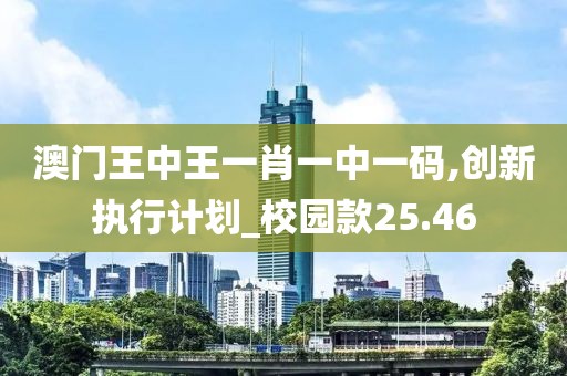 澳门王中王一肖一中一码,创新执行计划_校园款25.46