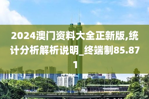 2024澳门资料大全正新版,统计分析解析说明_终端制85.871