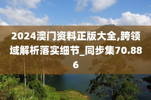 2024澳门资料正版大全,跨领域解析落实细节_同步集70.886