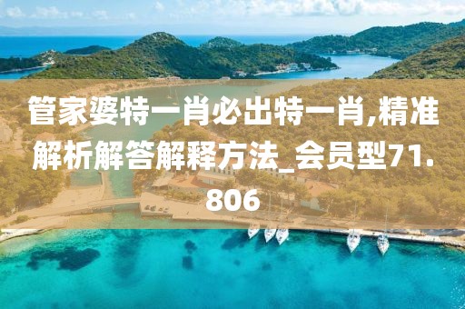 管家婆特一肖必出特一肖,精准解析解答解释方法_会员型71.806