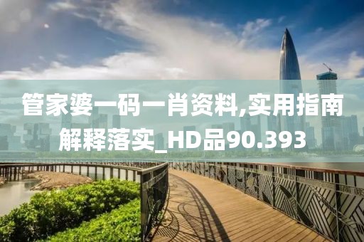 管家婆一码一肖资料,实用指南解释落实_HD品90.393