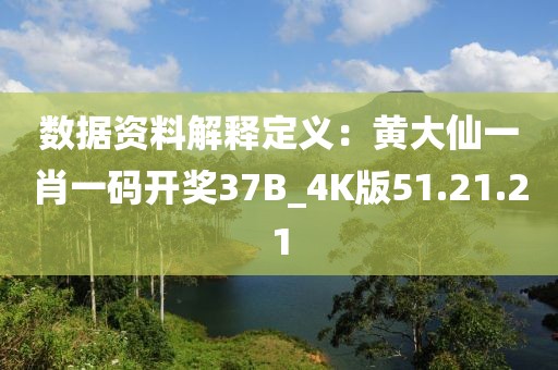 数据资料解释定义：黄大仙一肖一码开奖37B_4K版51.21.21