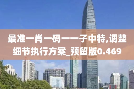 最准一肖一码一一子中特,调整细节执行方案_预留版0.469