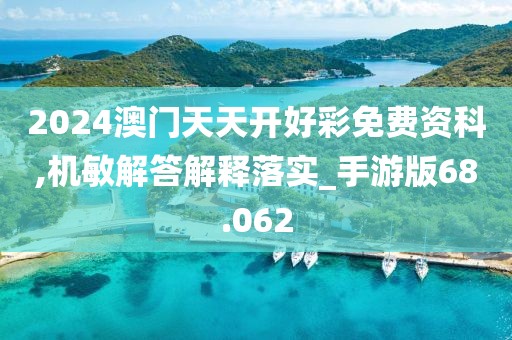 2024澳门天天开好彩免费资科,机敏解答解释落实_手游版68.062