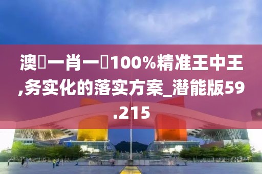 澳門一肖一碼100%精准王中王,务实化的落实方案_潜能版59.215