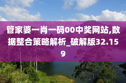 管家婆一肖一码00中奖网站,数据整合策略解析_破解版32.159