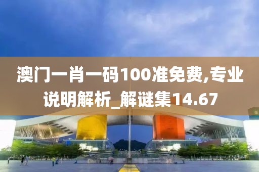 澳门一肖一码100准免费,专业说明解析_解谜集14.67