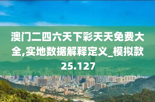 澳门二四六天下彩天天免费大全,实地数据解释定义_模拟款25.127