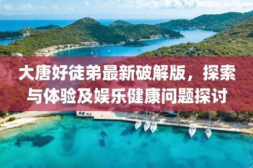 大唐好徒弟最新破解版，探索与体验及娱乐健康问题探讨