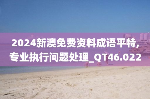 2024新澳免费资料成语平特,专业执行问题处理_QT46.022
