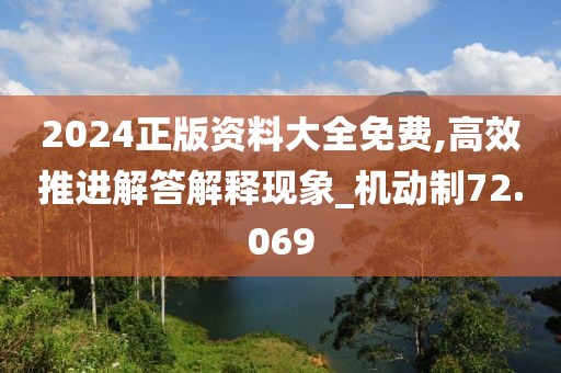 2024正版资料大全免费,高效推进解答解释现象_机动制72.069
