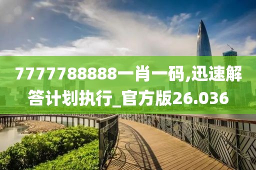 7777788888一肖一码,迅速解答计划执行_官方版26.036