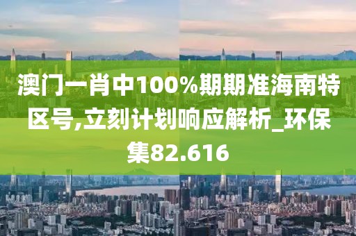 澳门一肖中100%期期准海南特区号,立刻计划响应解析_环保集82.616