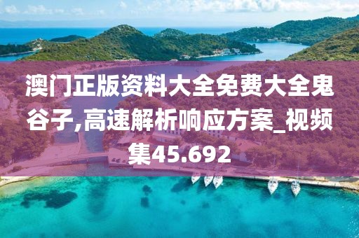 澳门正版资料大全免费大全鬼谷子,高速解析响应方案_视频集45.692