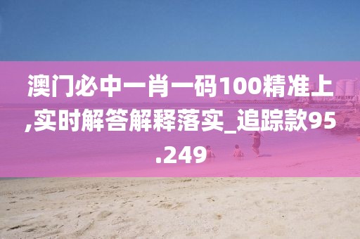 澳门必中一肖一码100精准上,实时解答解释落实_追踪款95.249