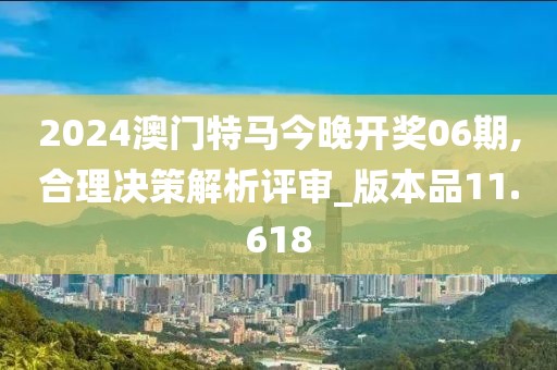 2024澳门特马今晚开奖06期,合理决策解析评审_版本品11.618