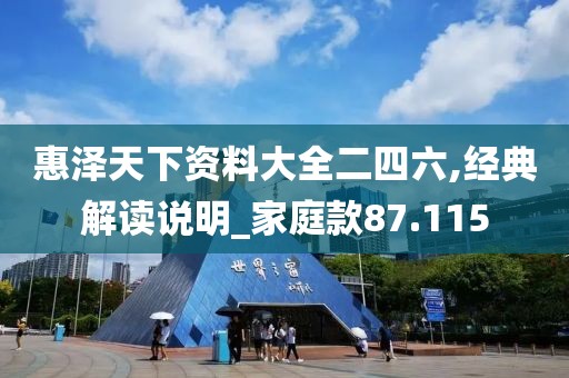 惠泽天下资料大全二四六,经典解读说明_家庭款87.115