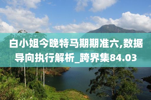 白小姐今晚特马期期准六,数据导向执行解析_跨界集84.03