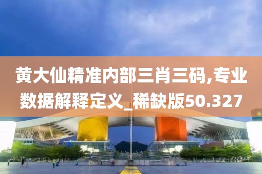 黄大仙精准内部三肖三码,专业数据解释定义_稀缺版50.327