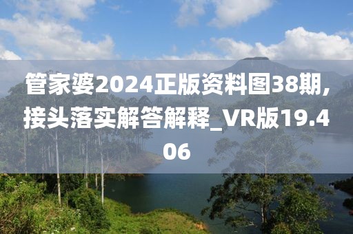 管家婆2024正版资料图38期,接头落实解答解释_VR版19.406