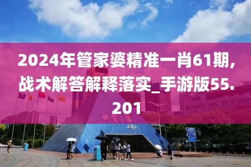2024年管家婆精准一肖61期,战术解答解释落实_手游版55.201