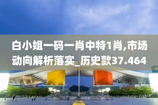 白小姐一码一肖中特1肖,市场动向解析落实_历史款37.464