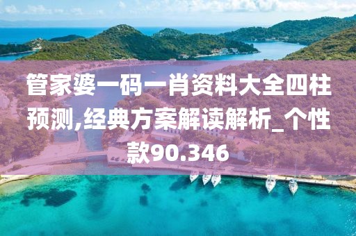 管家婆一码一肖资料大全四柱预测,经典方案解读解析_个性款90.346