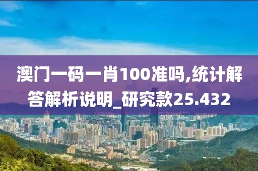 澳门一码一肖100准吗,统计解答解析说明_研究款25.432