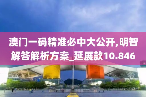 澳门一码精准必中大公开,明智解答解析方案_延展款10.846