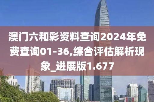 澳门六和彩资料查询2024年免费查询01-36,综合评估解析现象_进展版1.677