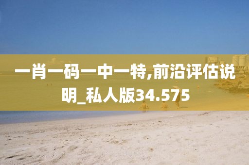 一肖一码一中一特,前沿评估说明_私人版34.575