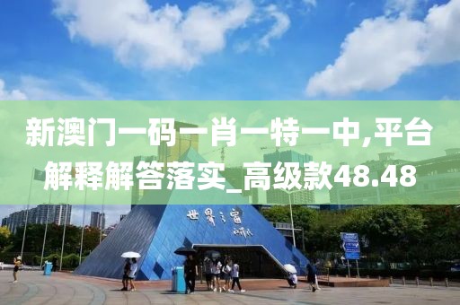 新澳门一码一肖一特一中,平台解释解答落实_高级款48.48