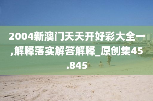 2004新澳门天天开好彩大全一,解释落实解答解释_原创集45.845