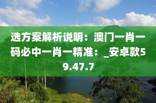选方案解析说明：澳门一肖一码必中一肖一精准：_安卓款59.47.7