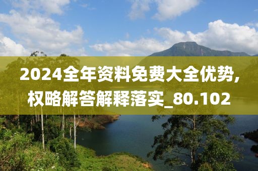 2024全年资料免费大全优势,权略解答解释落实_80.102