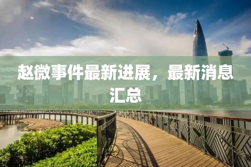 赵微事件最新进展，最新消息汇总