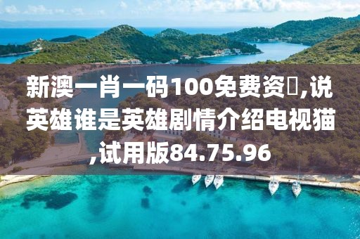 新澳一肖一码100免费资枓,说英雄谁是英雄剧情介绍电视猫,试用版84.75.96