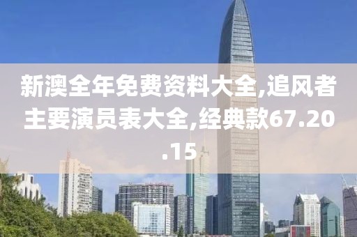 新澳全年免费资料大全,追风者主要演员表大全,经典款67.20.15