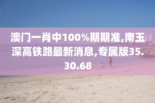 澳门一肖中100%期期准,南玉深高铁路最新消息,专属版35.30.68