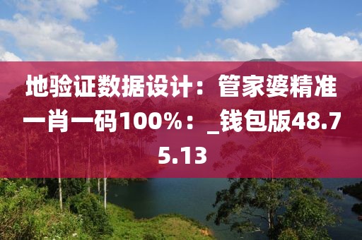 地验证数据设计：管家婆精准一肖一码100%：_钱包版48.75.13