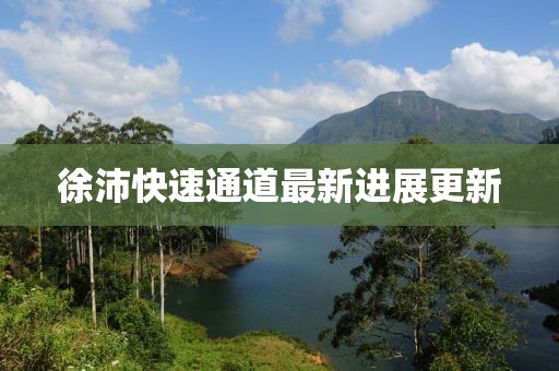 徐沛快速通道最新进展更新
