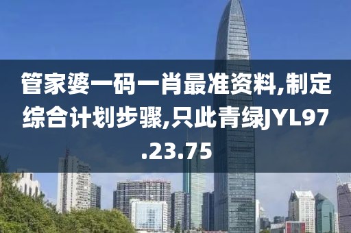 管家婆一码一肖最准资料,制定综合计划步骤,只此青绿JYL97.23.75