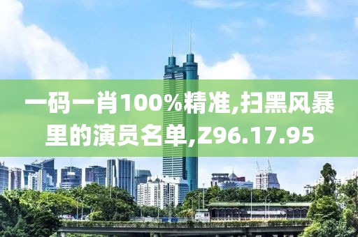 一码一肖100%精准,扫黑风暴里的演员名单,Z96.17.95