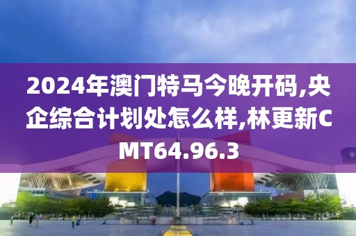 2024年澳门特马今晚开码,央企综合计划处怎么样,林更新CMT64.96.3